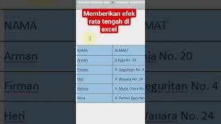 MEMBERIKAN EFEK RATA TENGAH DI MICROSOFT EXCEL