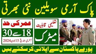 Pakistan Army Civilian Latest Jobs 2024  Pak Army Jobs  Technical Job Info 1.0