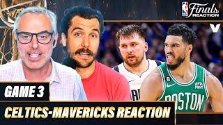 Celtics-Mavericks Game 3 Reaction Boston SURVIVES vs. Luka in NBA Finals  Colin Cowherd + Timpf