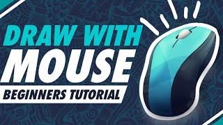 HOW TO DRAW WITH A MOUSE  Digital art with MOUSE  Easy Beginner Tutorial & Guide