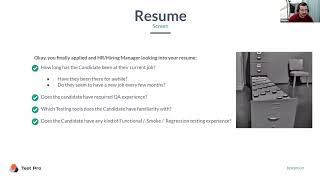 QA resume screening