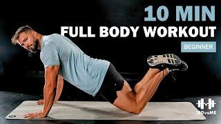 10 MINUTE FULL BODY BEGINNER WORKOUT  With Breaks  No Equipment  180vsME