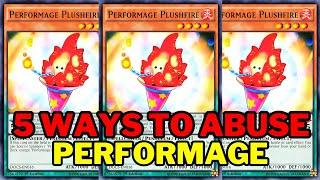 5 *BEST* WAYS to PLAY PERFORMAGE in YUGIOH 2024 Post Errata Plushfire and New Support PERFORMAGE