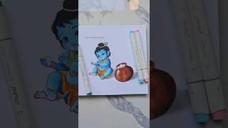 Krishna drawing ️ Ohuhu markers tutorial #shorts