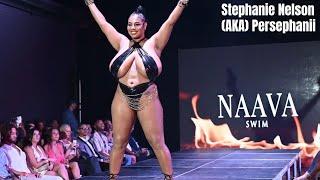 PERSEPHANII STEPHANIE NELSON  In Slow Motion  Plus Size Model  NAAVA Swimwear  Miami Swim Week