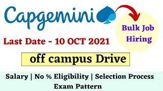 Capgemini off campus drive for freshers 2021 - Capgemini recruitment 2021  job in capgemini