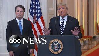 President Trump apologizes to Kavanaugh during Supreme Court swearing-in ceremony