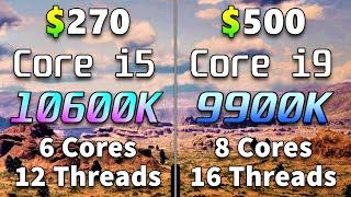 Core i5 10600K vs Core i9 9900K  PC Gameplay Benchmark Test