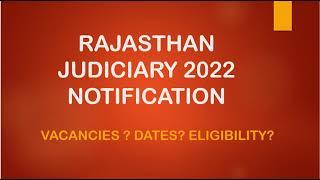 RAJASTHAN CIVIL JUDGE VACANCIES ANNOUNCED 2022 #rjs #civiljudge #judiciary #judicialaspirant