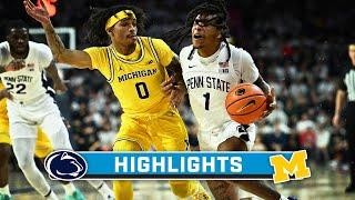 Michigan at Penn State  Highlights  Big Ten Mens Basketball  Jan. 7 2024