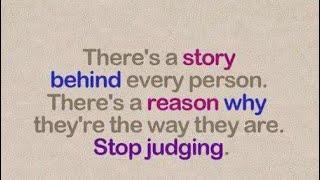 Stop judging others