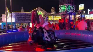  Unbelievable Mechanical Bull Ride in Benidorm   Spain Resort Fun