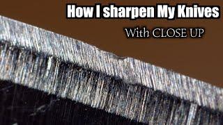 How I Sharpen My Knives With Close-Ups