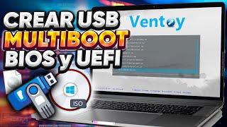 CREAR USB Multiboot BIOS Y UEFI Con VENTOY  Todo En Un Solo USBWindows Linux y Más️