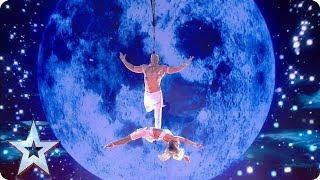 Duo A&Js ASTONISHING aerial routine  Semi-Finals  BGT 2019