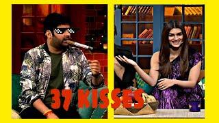 37 Kisses vo bhi KARTIK AARYAN neKRITI SHOCKED  KHATTA MEETHA  THE KAPIL SHARMA SHOW 