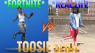 *TOOSIE SLIDE* Fortnite vs Real life