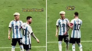 Leo Messi told Garnacho to defend in Argentina vs Australia