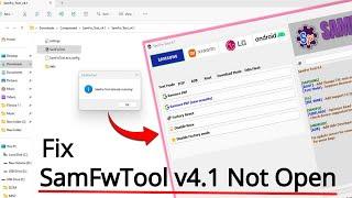 How To Fix SamFwTool v4.1 Not Opening  SamFw Tool is Already Running Solution Win 781011