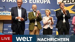 EU-WAHL Deutschland rückt nach rechts Kantersieg Union Ampel-Klatsche und Gewinne für AfD I LIVE