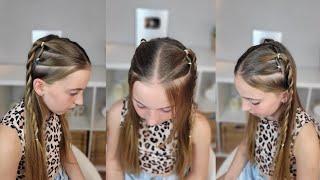 Peinado fácil con cabello suelto Peinados para niñas  Easy hairstyle tutorial