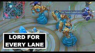 Victory With 3 Lords Lord For Each Lane - New SystemExperiment Gameplay Split Push Lord MLBB Test