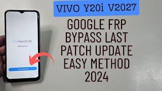 Vivo Y20i Android 12 Google Frp Bypass Easy Method  Vivo V2027 Frp Unlock 2024