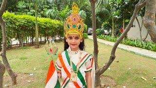 Bharat Mata Dress and Makeup Tutorial for school function l Independence day l Republic Day