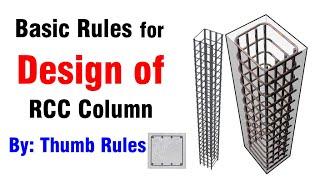 Basic Rules for Design of Column by Thumb Rules