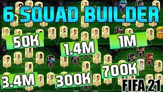 FIFA 21 SQUAD BUILDER 50K 300K 700K 1M 1.4M 3.4M SQUAD BUILDER HYBRID FUT CHAMPIONS TEAM