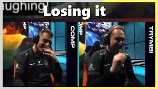Comp and Trymbi hysterically Laughing in Mic Check after Perkz Misplay