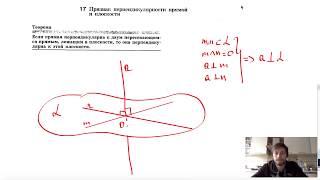 17. Признак перпендикулярности прямой и плоскости