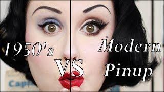 1950s Makeup VS Modern Pinup Makeup