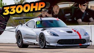 3300HP KRATOS Turbo Viper Street Ridealong  2500lb-ft OF TORQUE 212MPH IN 6 SECONDS