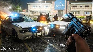 ⁴ᴷ⁶⁰ GTA 6 PS5 Graphics? Action Gameplay - Heist & Police Chase Ray Tracing Graphics  GTA V Mod