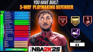 MY 64 3-WAY PG with 91 steal 96 3PT & CONTACT DUNKS = BEST COMP build in NBA 2K25