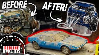 Seized-up Ford V8 Engine from Barn Find Pantera Gets Restored  Redline Rebuild