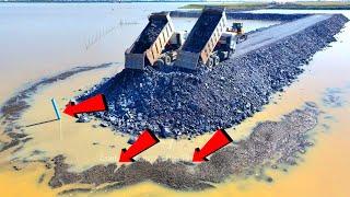 EP 6  Astonding project Best Incredible Action making Road on River by SHANTUI  Bulldozer Pushing