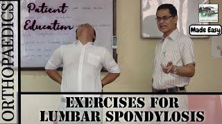 Best Exercises for Lumbar Spondylosis  Prof. Dr. Bikram Prasad Shrestha  DIP Medical Videos