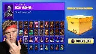 All the skins Tfue has been gifted Battlepass his full collection
