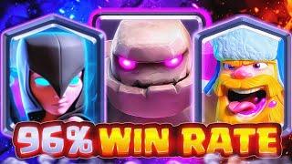 96% WIN RATE WITH BEST GOLEM DECK  - GOLEM NEVER FAILS 