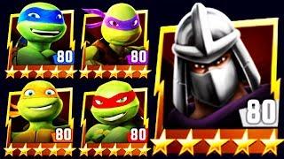  ALL NICK TURTLES DEFEAT SHREDDER BOSS TMNT LEGENDS