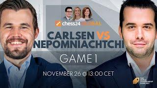 Carlsen - Nepomniachtchi  Game 1  World Chess Championship  Howell Houska Snare