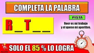 ¿Podrás COMPLETAR la PALABRA?  ADIVINA LA PALABRA  NIVEL DIFÍCIL  MentalTest