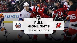 Islanders at Devils  October 25 2024  NHL Full Game Highlights