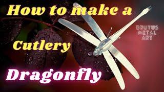 How to make this Dragonfly from cutlery