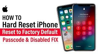 How To Reset Disabled or Passcode Locked iPhone  Factory Hard Reset iPhone 11SEXSXRX876s6..