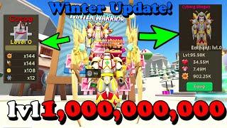 Got Winter Warrior and Pets and Reached Lvl 1Billion-Giant Simulator