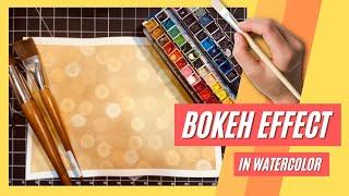 Easy bokeh watercolor technique  How to paint bokeh in watercolor  beginner watercolor tutorial