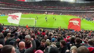 Reiss Nelson 90+7 Winner Vs Bournemouth North Bank View